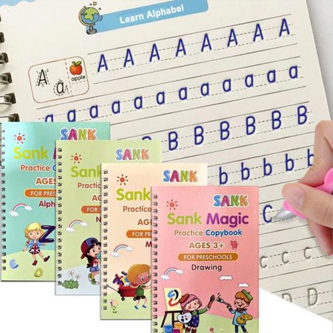 12 كتاب لتعلم الكتابة + 30 قلم +  طابليط هدية - 2