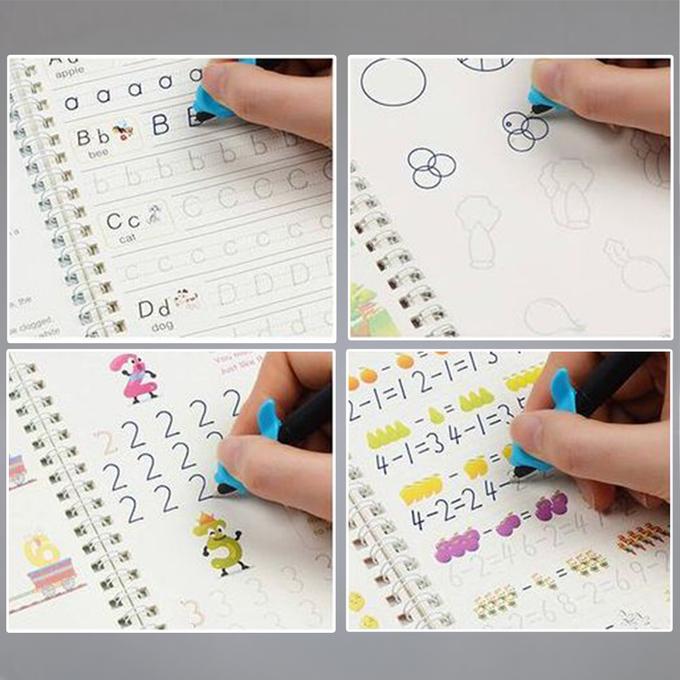 12 كتاب لتعلم الكتابة + 30 قلم +  طابليط هدية - 3